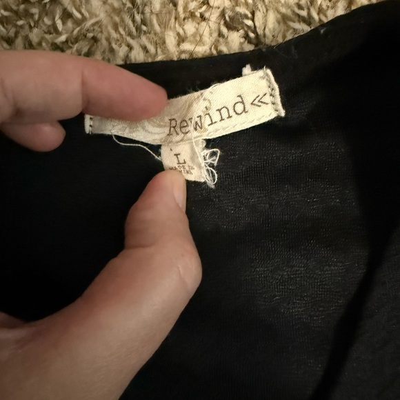 Rewind Black and White Pleated A-Line Dress - Picture 3 of 3